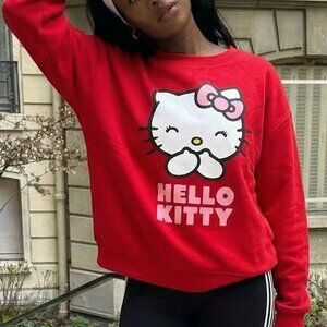 Hello Kitty Sweatshirt Primark L | Red Graphic Crewneck Cute Cozy Pullover
